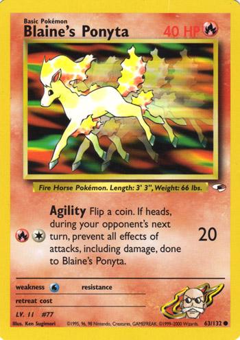 Blaine's Ponyta 063  - Unlimited Gym Heroes - Common