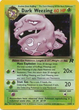 Dark Weezing (14) (14) 014  - Unlimited Holofoil Team Rocket - Holo Rare