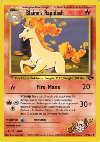 Blaine's Rapidash 033  - Unlimited Gym Challenge - Uncommon