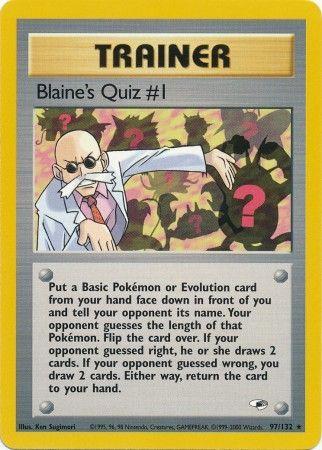 Blaine's Quiz #1 097  - Unlimited Gym Heroes - Rare