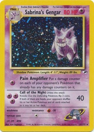 Sabrina's Gengar 014  - Unlimited Holofoil Gym Heroes - Holo Rare