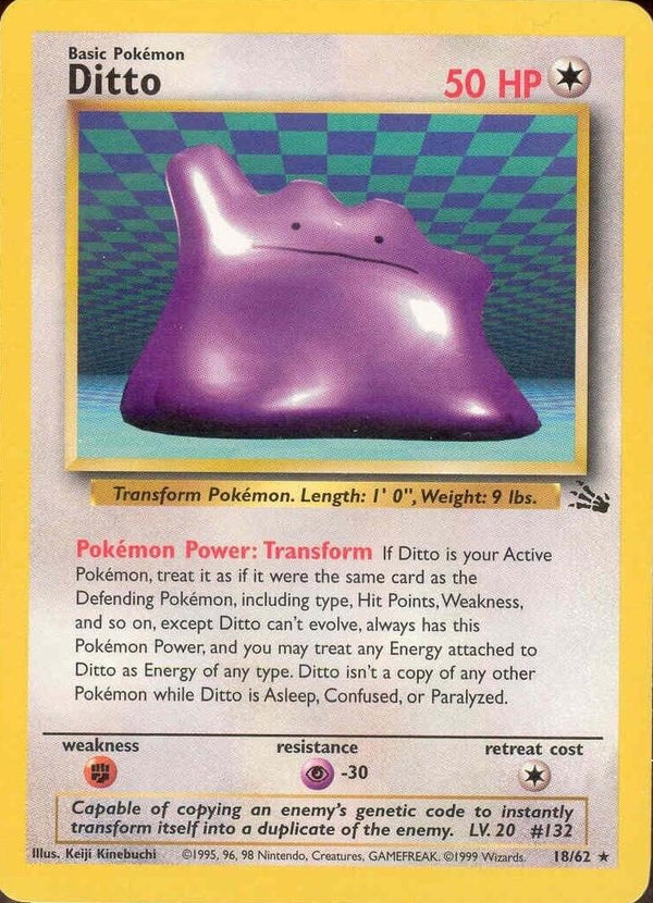 Ditto (18) (18) 018  - Unlimited Fossil - Rare