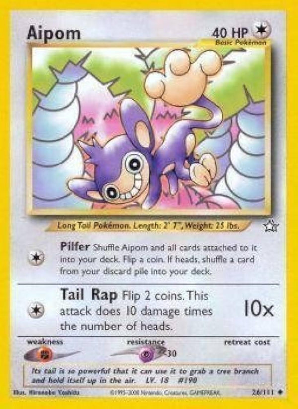 Aipom 026  - Unlimited Neo Genesis - Uncommon