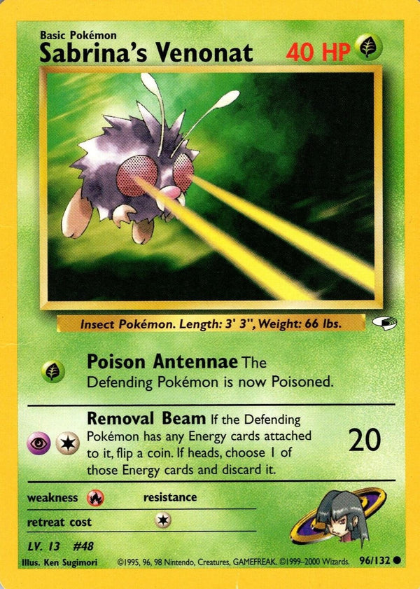 Sabrina's Venonat 096  - Unlimited Gym Heroes - Common