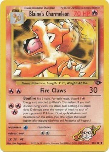 Blaine's Charmeleon 031  - Unlimited Gym Challenge - Uncommon
