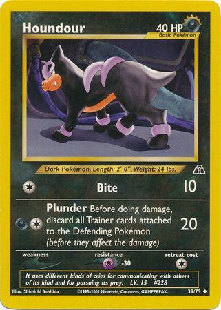 Houndour (39) (39) 039  - Unlimited Neo Discovery - Uncommon