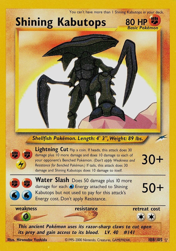 Shining Kabutops  - Unlimited Holofoil Neo Destiny - Secret Rare