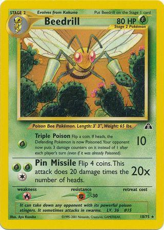 Beedrill 018  - Unlimited Neo Discovery - Rare