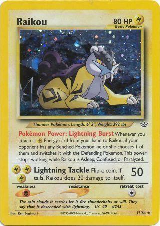 Raikou (13)/64  - Unlimited Holofoil Neo Revelation - Holo Rare