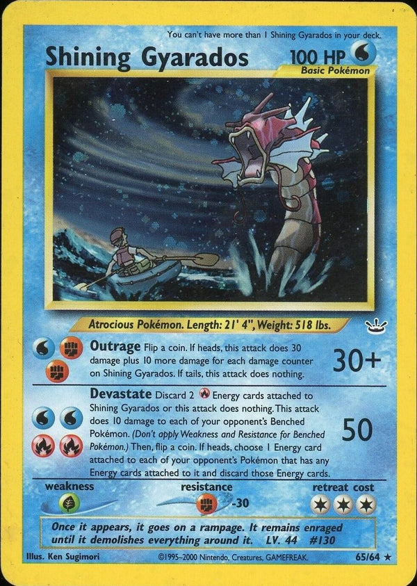 Shining Gyarados  - Unlimited Holofoil Neo Revelation - Secret Rare