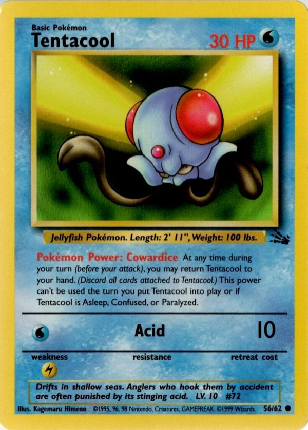 Tentacool 056  - Unlimited Fossil - Common