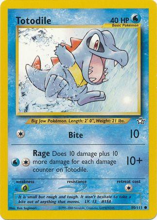 Totodile (80) (80) 080  - Unlimited Neo Genesis - Common