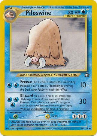 Piloswine 044  - Unlimited Neo Genesis - Uncommon