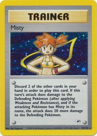 Misty (18) (18) 018  - Unlimited Holofoil Gym Heroes - Holo Rare