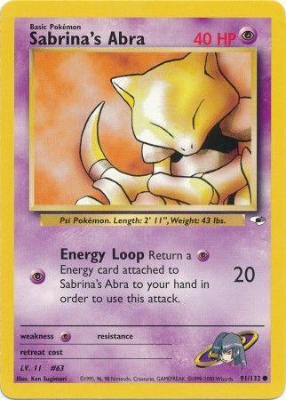 Sabrina's Abra 091  - Unlimited Gym Heroes - Common