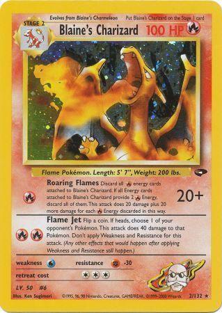 Blaine's Charizard/132  - Unlimited Holofoil Gym Challenge - Holo Rare