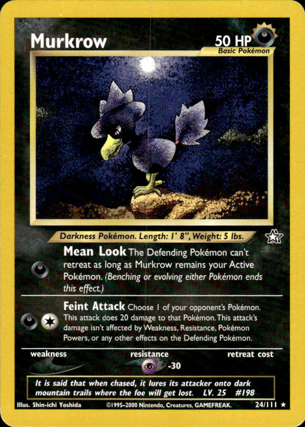 Murkrow 024  - Unlimited Neo Genesis - Rare