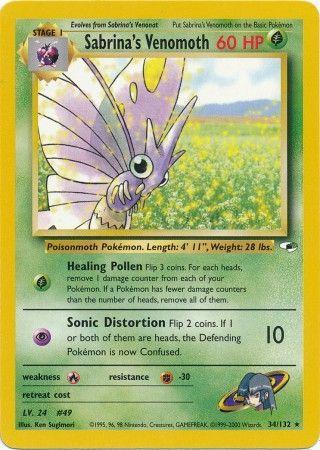 Sabrina's Venomoth 034  - Unlimited Gym Heroes - Rare