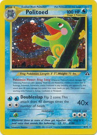 Politoed (8)/75  - Unlimited Holofoil Neo Discovery - Holo Rare