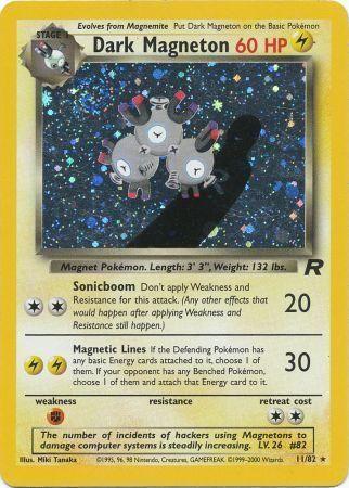 Dark Magneton (11) (11) 011  - Unlimited Holofoil Team Rocket - Holo Rare