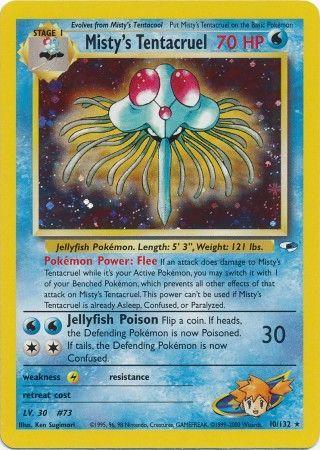 Misty's Tentacruel 010  - Unlimited Holofoil Gym Heroes - Holo Rare