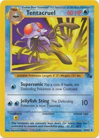Tentacruel 044  - Unlimited Fossil - Uncommon