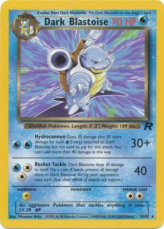 Dark Blastoise (20) (20) 020  - Unlimited Team Rocket - Rare