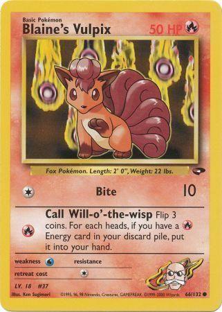 Blaine's Vulpix 066  - Unlimited Gym Challenge - Common