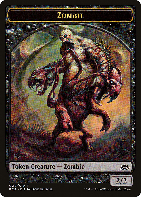 Zombie // Hellion Double-sided Token (PCA-9 // 12) - Planechase Anthology Tokens