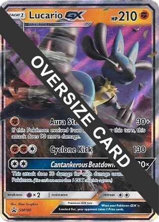 Lucario GX - SM100  - Holofoil Jumbo Cards - Promo