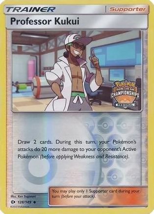 Professor Kukui - 128/149 (Regional Championships)/149  - Reverse Holofoil League & Championship Cards - Promo