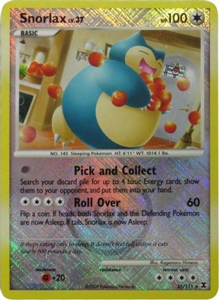 Snorlax (League Promo) 033/111  - Reverse Holofoil League & Championship Cards - Promo