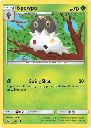 Spewpa  - Reverse Holofoil SM  Forbidden Light - Uncommon