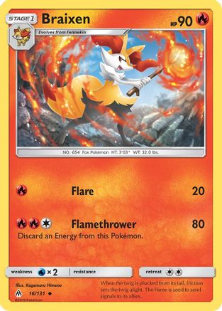 Braixen  SM  Forbidden Light - Uncommon
