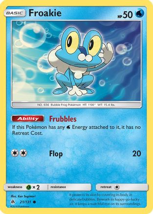 Froakie (21) (21) 021  - Reverse Holofoil SM  Forbidden Light - Common