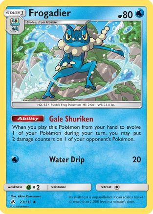 Frogadier 023  - Reverse Holofoil SM  Forbidden Light - Uncommon