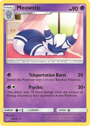 Meowstic 045  SM  Forbidden Light - Rare