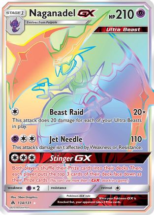 Naganadel GX (Secret)  - Holofoil SM  Forbidden Light - Secret Rare