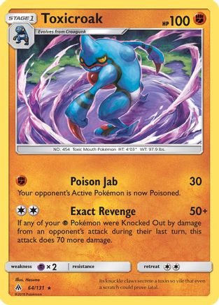 Toxicroak  SM  Forbidden Light - Rare