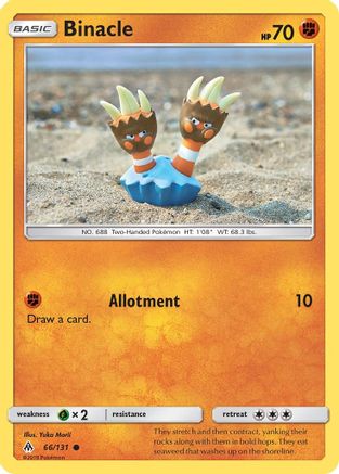 Binacle 066  SM  Forbidden Light - Common