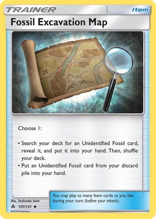 Fossil Excavation Map 107  SM  Forbidden Light - Uncommon