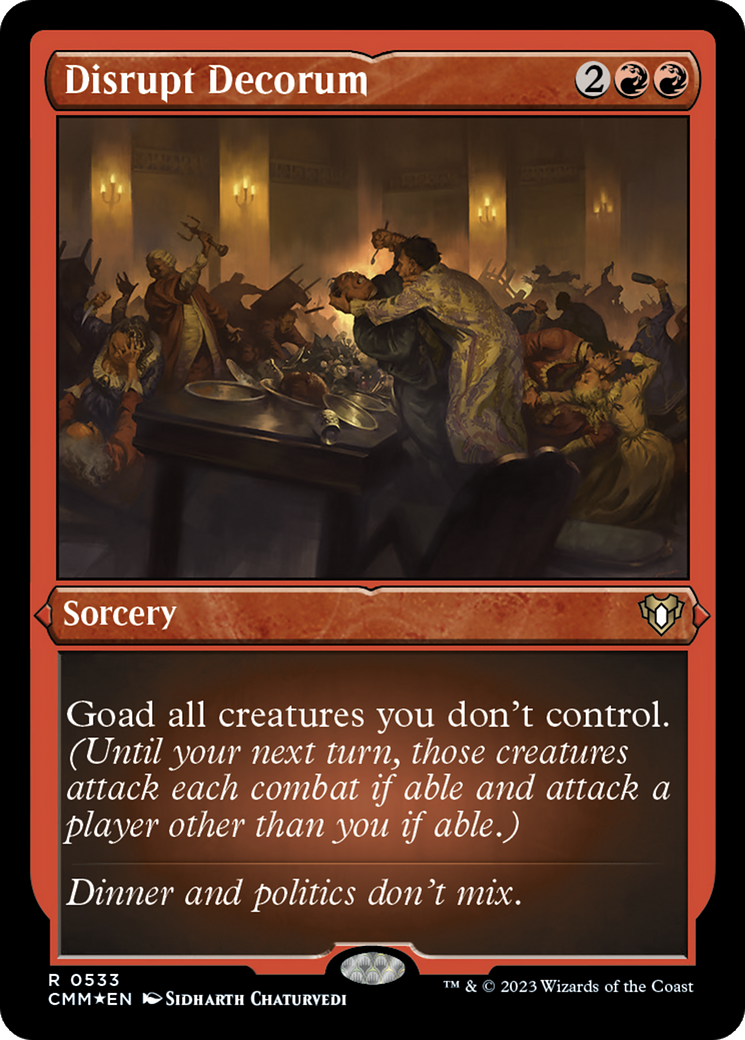 Disrupt Decorum (Foil Etched) (CMM-533) - Commander Masters Foil