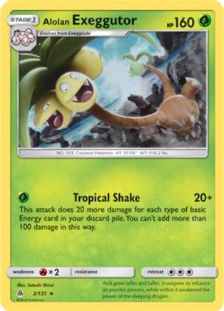 Alolan Exeggutor - 2/131 (SM Forbidden Light)/131  - Holofoil Deck Exclusives - Rare