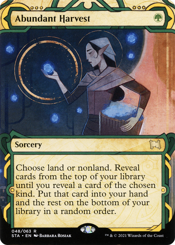Abundant Harvest (STA-048) - Strixhaven Mystical Archive: (Showcase) (Borderless) Foil