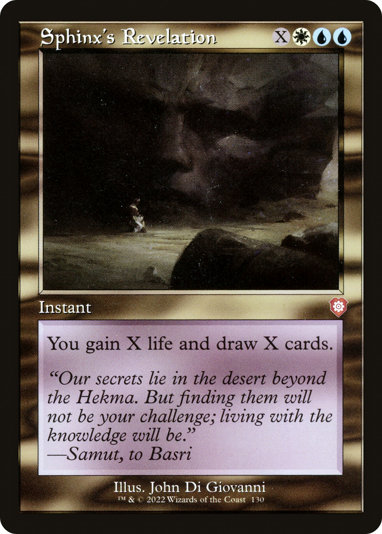 Sphinx's Revelation (Retro Frame) (BRC-130) - The Brothers' War Commander