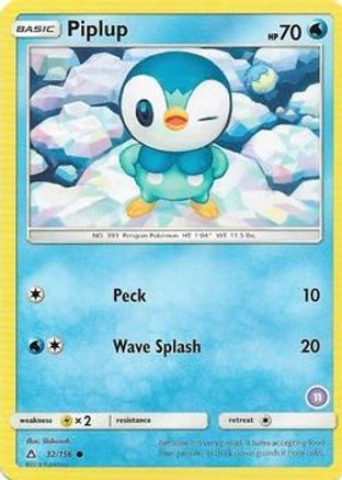Piplup (11)  SM Trainer Kit Alolan Sandslash & Alolan Ninetales - Common