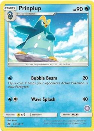 Prinplup (13)  SM Trainer Kit Alolan Sandslash & Alolan Ninetales - Uncommon