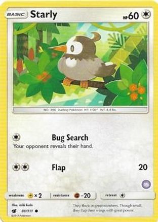 Starly (15)  SM Trainer Kit Alolan Sandslash & Alolan Ninetales - Common