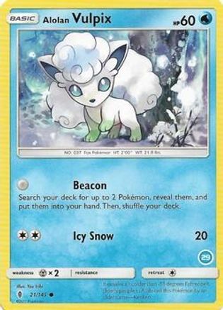 Alolan Vulpix (29)  SM Trainer Kit Alolan Sandslash & Alolan Ninetales - Common