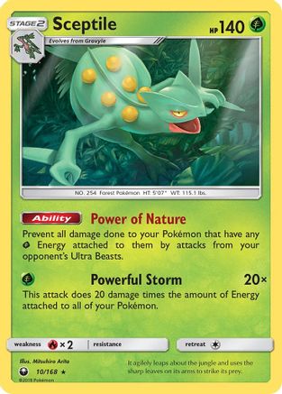 Sceptile 010  SM  Celestial Storm - Rare
